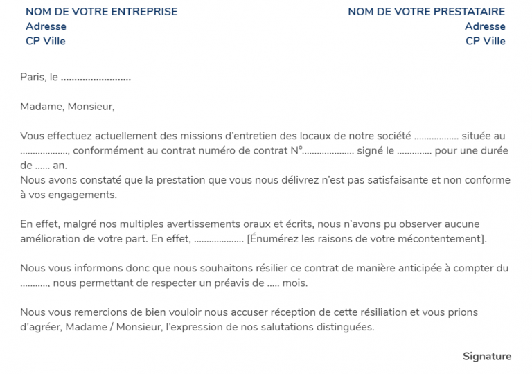 Résilier contrat de nettoyage : comment faire